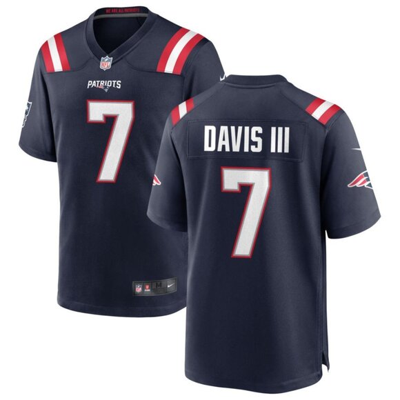 Mens or Youths Choose Carlton Davis III Navy Stitched Jersey